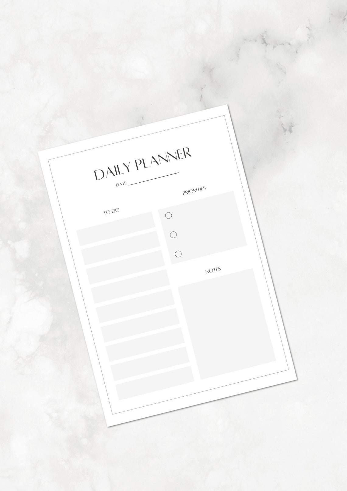 Printable Daily Planner, Printable Daily Planner Sheet, PDF Printable ...
