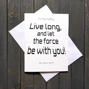 Biglietto d'auguri di Star Wars/Star Trek! - Copia digitale
