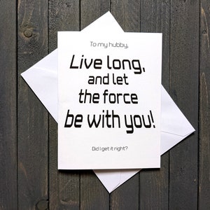 Star Wars/Star Trek Birthday Card!