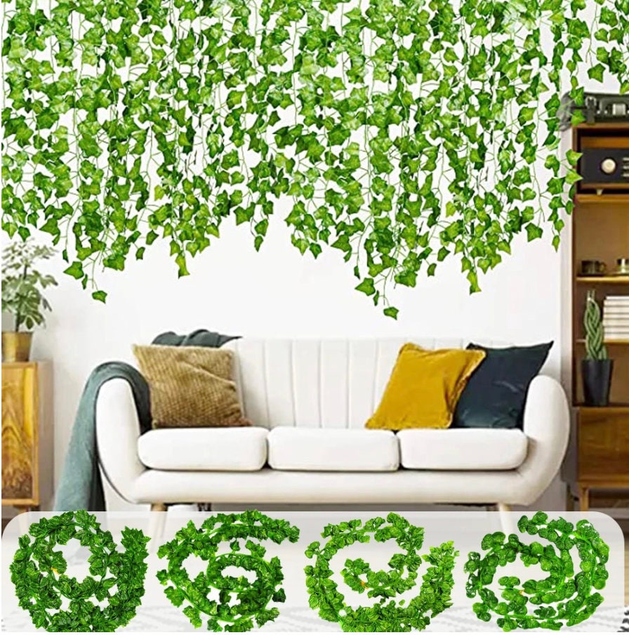 Joyhalo Fake Ivy - Vines Artificial Ivy Leaf Plants, Silk Ivy Garland  Greenery Artificial Hanging Plant for Party Garden