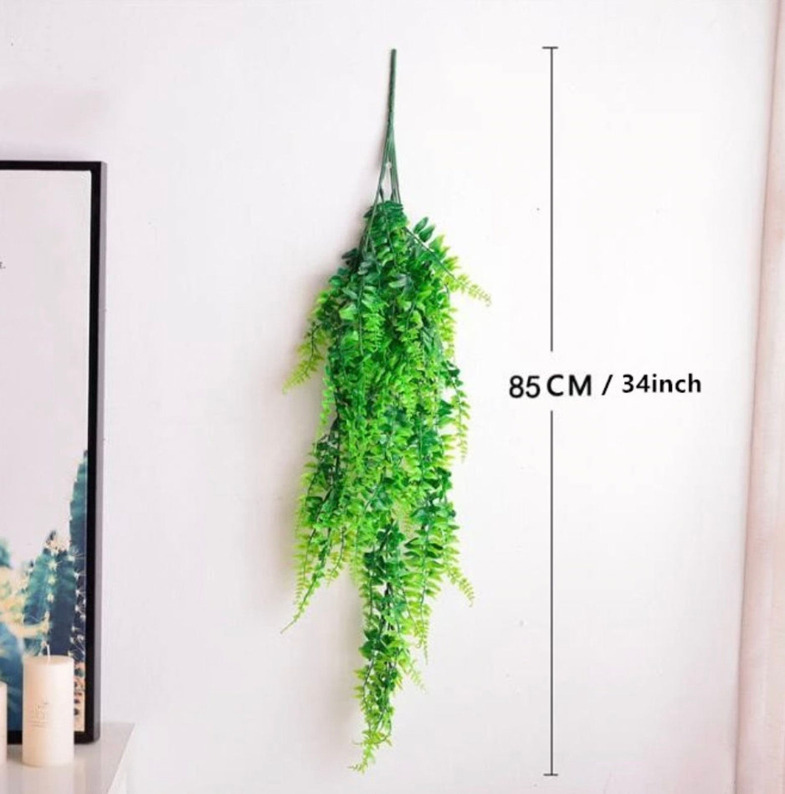 Artificial Hanging Fern Fake Hanging Plant Fake Plant Vine Etsy