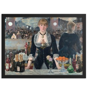 A Bar at the Folies-Bergère (1882) Reproduction Framed Poster by Edouard Manet