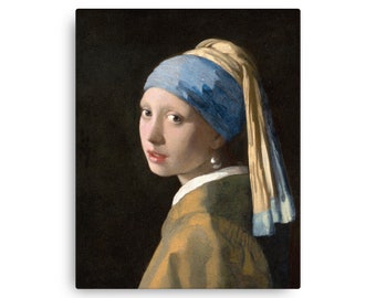 Dziewczyna z perłą (ok. 1665) Cienkie płótno autorstwa Johannesa Vermeera