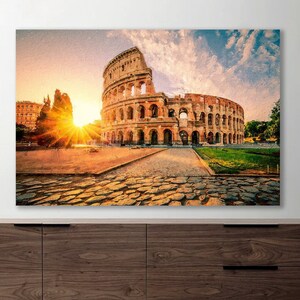 The Rome Colosseum Artwork | Oil Painting – Canvas, Framed Print