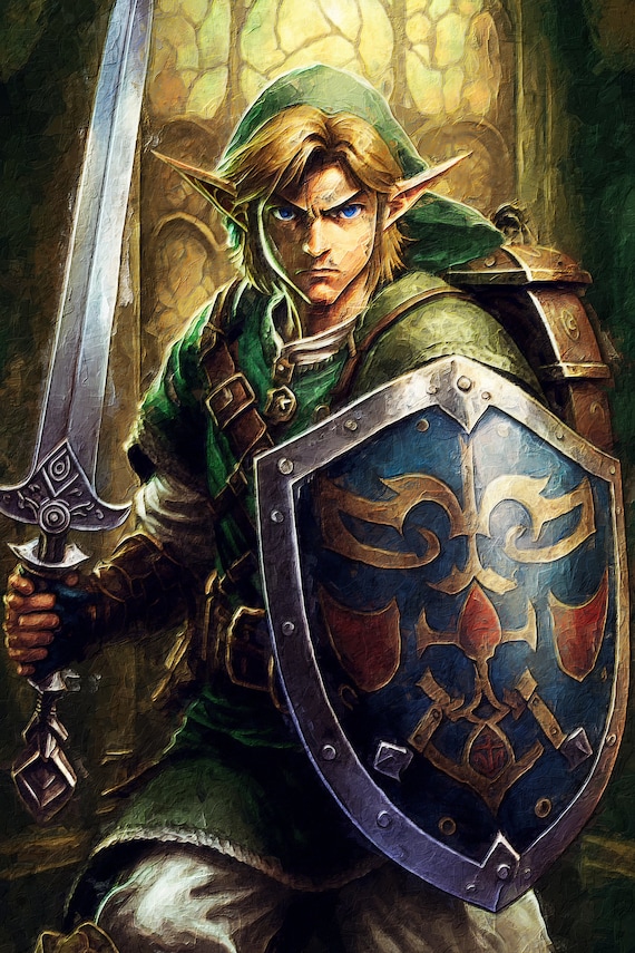 Legends of Zelda Link 500 Piece Jigsaw Puzzle | Artwork, Painting, gift,  game