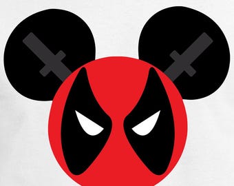 Deadpool Mickey Digital Files - Design Files - Cricut - SVG - Silhouette Cameo - PNG - EpS - PDF - DxF