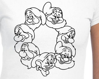 The Seven Dwarfs Digital Cut Files | Cricut | Silhouette Cameo | Svg | Digital Files | PDF | Eps | DXF | PnG | Snow White & The 7 Dwarfs