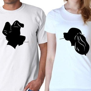 Lady And The Tramp Couples Set Pliki do cięcia cyfrowego | Cricut | Silhouette Cameo | Svg | PDF | Eps | DXF | PnG | Lady And The Tramp