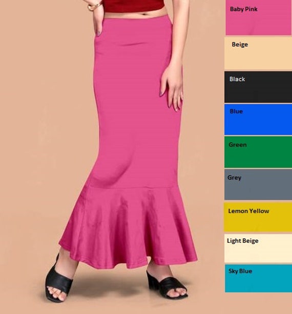 Buy Saree Shape Wear Petticoat Women Bottom Wear Casual Flare Inskirt Saree  Inner Wear Long Skirt Underskirt Cotton Blended Readymade Petticoats Online  in India 