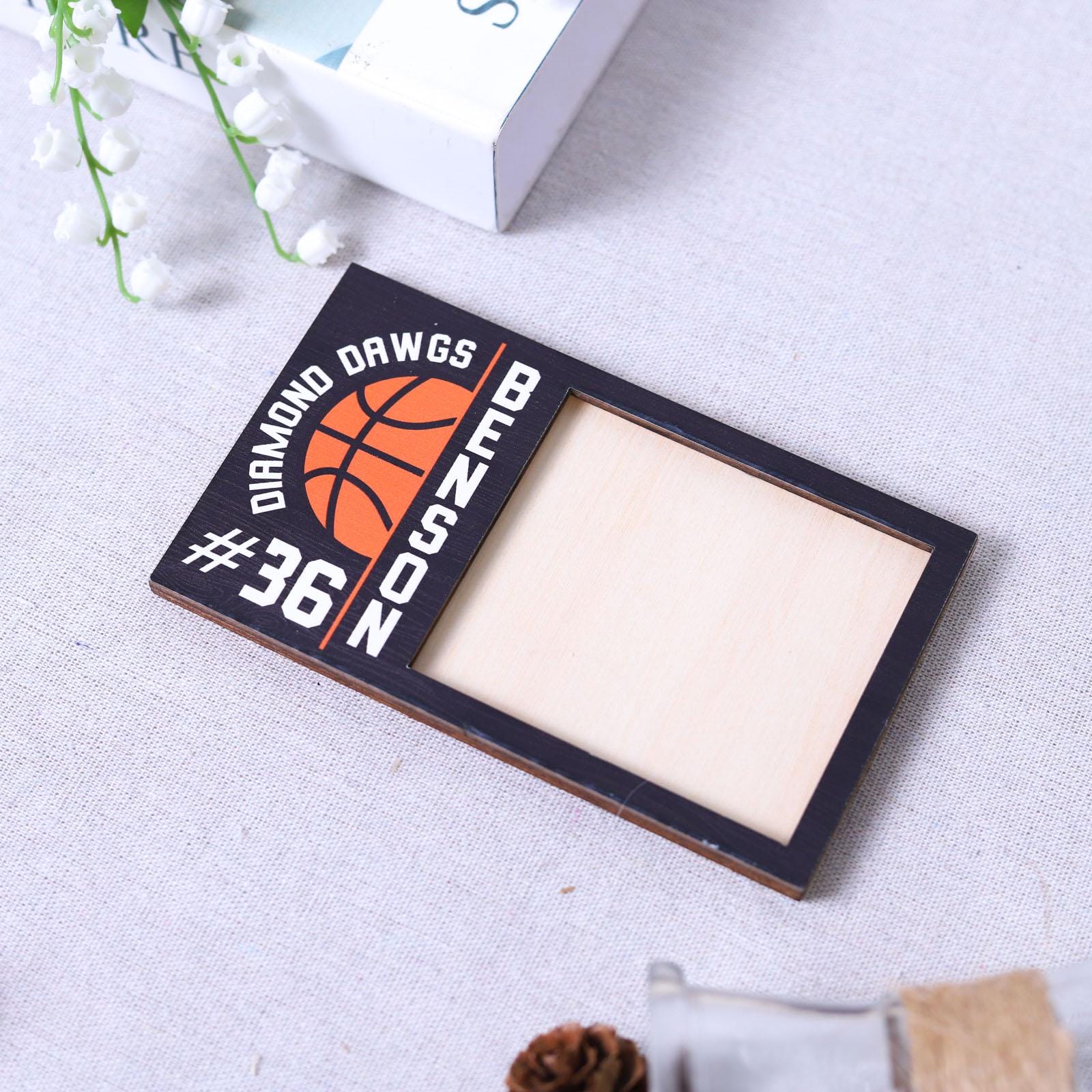 Personalized Basketball Photo Frame, Custom Player Name and Number ...