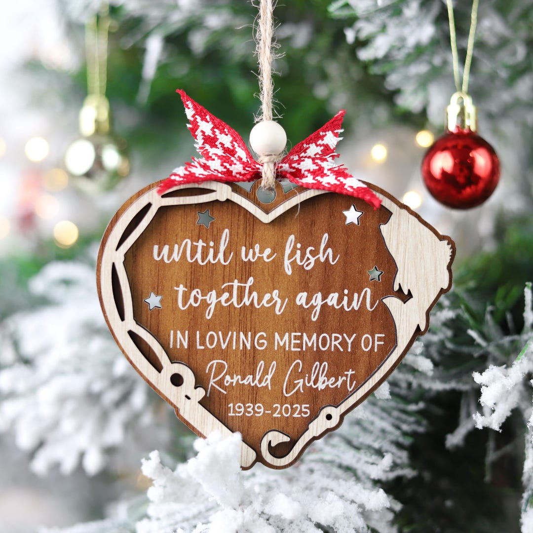 Until We Fish Together Again, Fishing Memorial Ornament, Loss of Dad ...