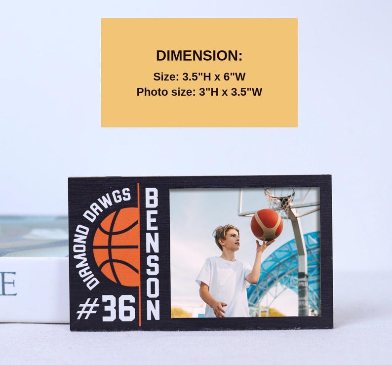 Personalized Basketball Photo Frame, Custom Player Name and Number ...