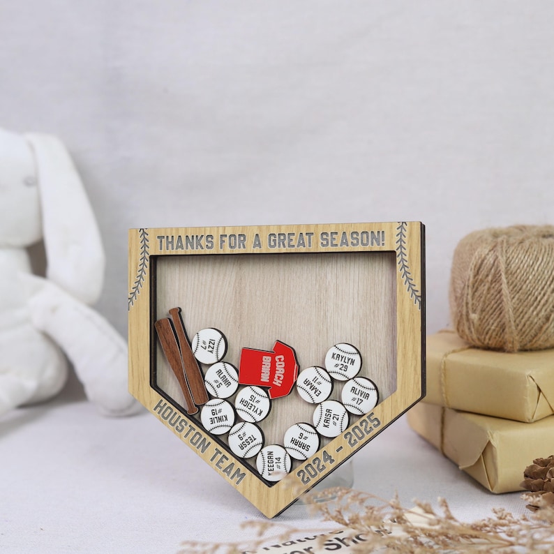 Personalized Baseball Thank You Coach Gift, Custom End of Season Team Keepsake 2025, Baseball Bat & Ball Magnet, Coach Appreciation Present