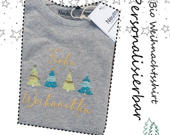 Jultröja eller jultröja av ekologisk bomull, broderad