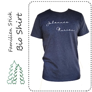 Family shirt organic cotton embroidered