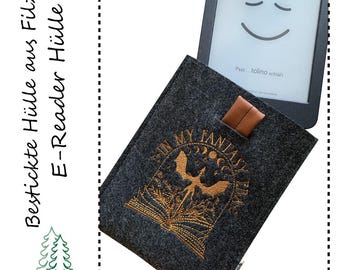E-Reader, Kindle Case, Kindle Bag, Paperwhite Case, Tolina Case made of felt and embroidered Personalized