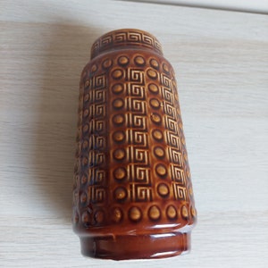 VINTAGE SCHEURICH VASE Mid-century Modernist Ceramic Vase Germany Scheurich Ceramic Handpainted Rare From 1970s image 5