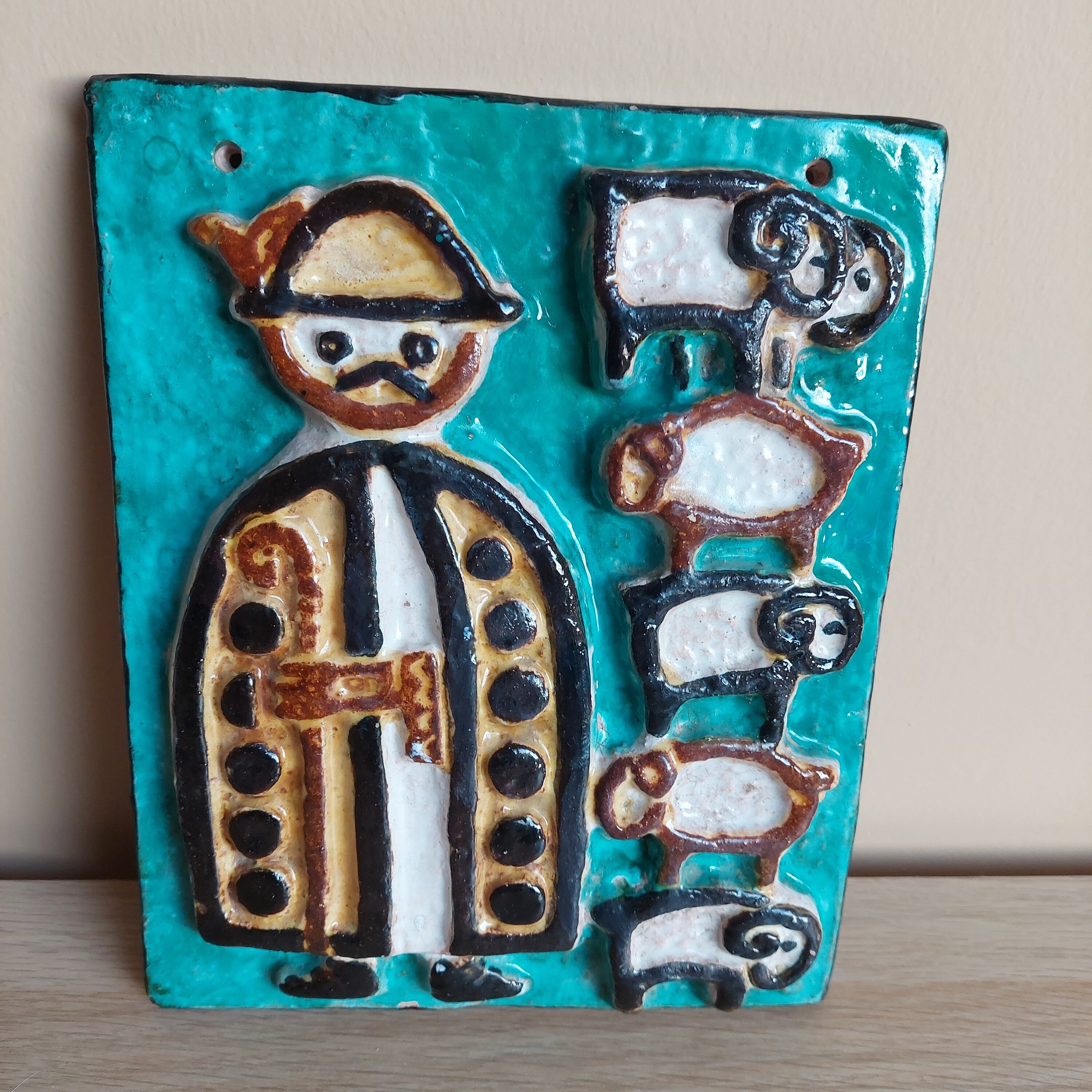 Ceramic wall hanging vintage ceramic wall hanging by gnes etsy