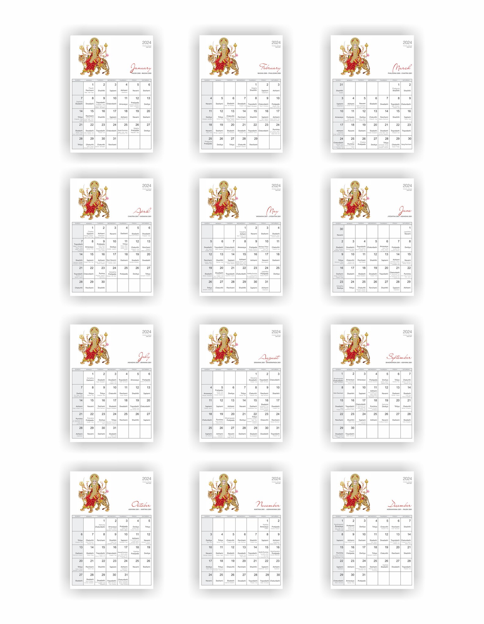 2025 Monthly Hindu Calendar, Printable Indian Festivals With Tithi
