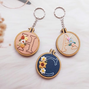 Etichetta con nome personalizzata, etichetta per borsa, etichetta con nome ricamata personalizzata colorata, portachiavi, regalo per insegnanti, portachiavi personalizzato, regalo personalizzato