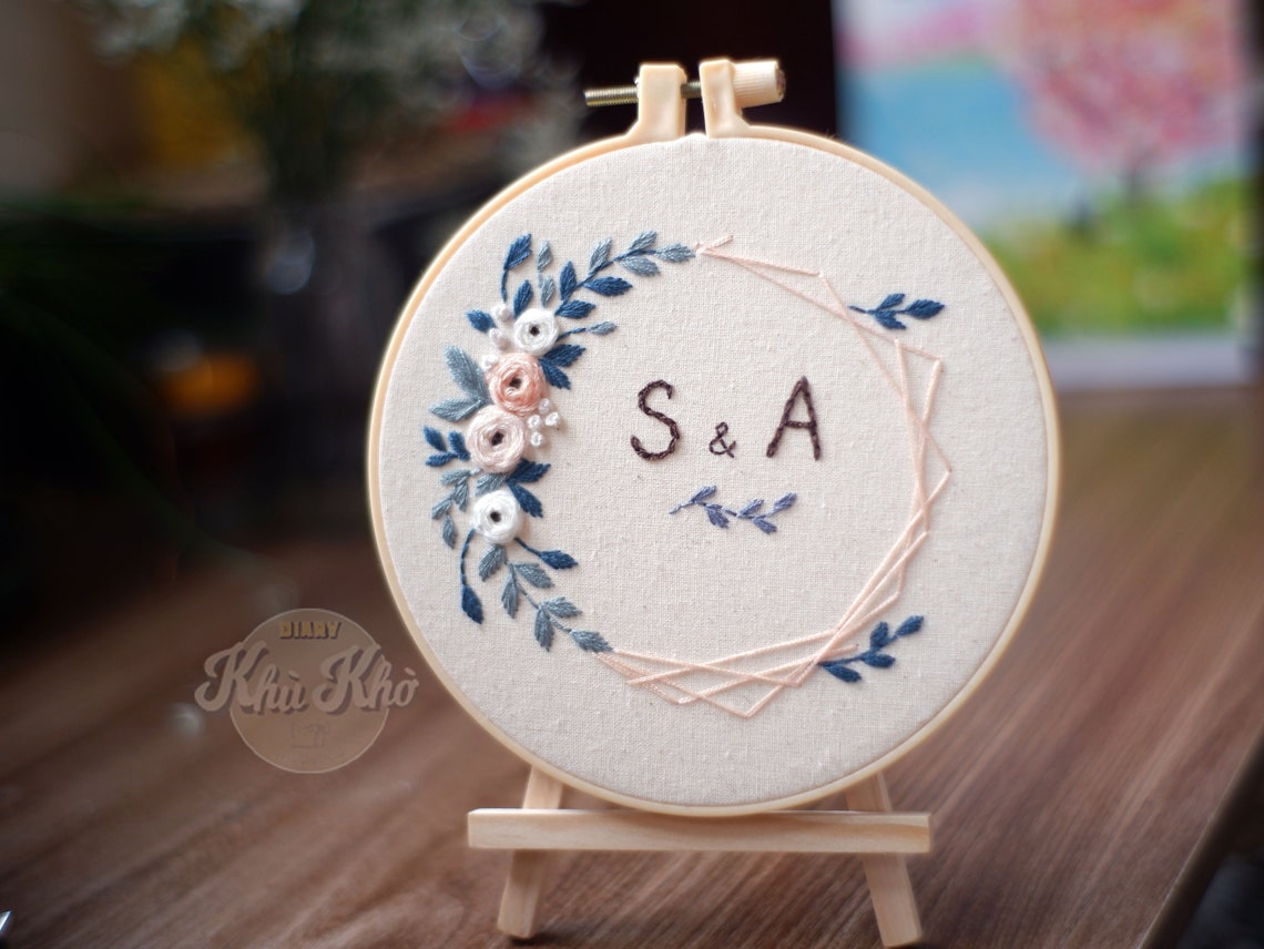 Embroidered Custom Text / Custom Embroidery Hoop Art / Hand Embroidered ...