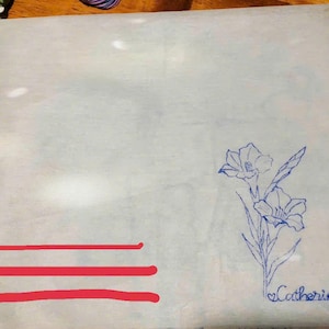 Bestickte Taschentücher, Besticktes Taschentuch mit Wildblumen Motiv, Besticktes Taschentuch mit Wildblumen, Hochzeitsgeschenk