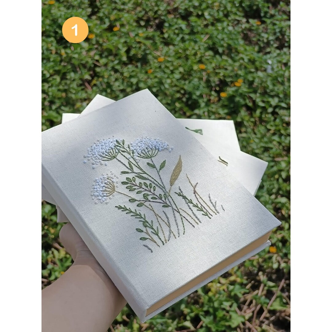 Custom Hand Embroidered Notebook, Handmade Fabric Notebook, Custom ...