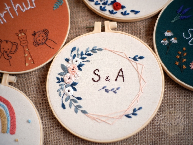 Embroidered Custom Text / Custom Embroidery Hoop Art / Hand Embroidered ...