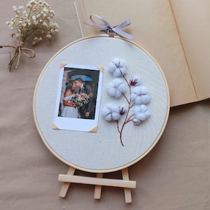 Haftowany portret ze zdjęcia, spersonalizowany haft ręczny, prezenty ślubne, haft botaniczny, prezenty rocznicowe