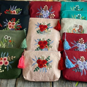 handmade flower embroidery wallet bag | flower | handmade | bag | embroidery | handmade bag | wallet | wallet bag | flower embroidery