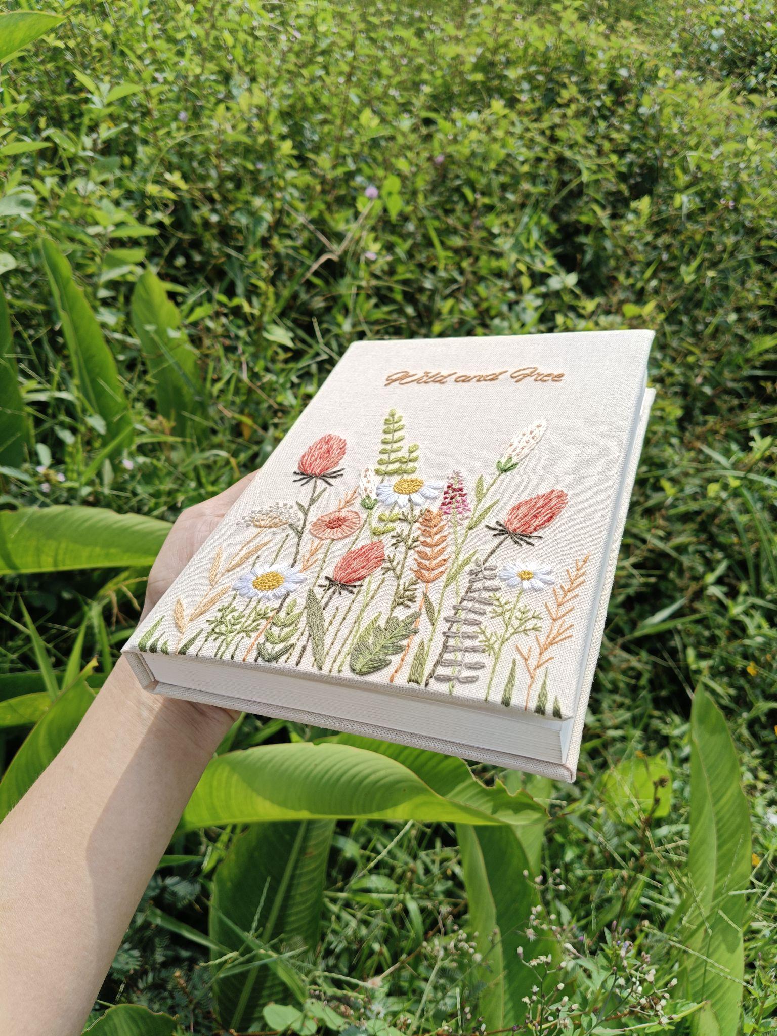 Tufted Notebook Custom Hand Embroidered Notebook, Handmade Fabric Notebook, Custom ...