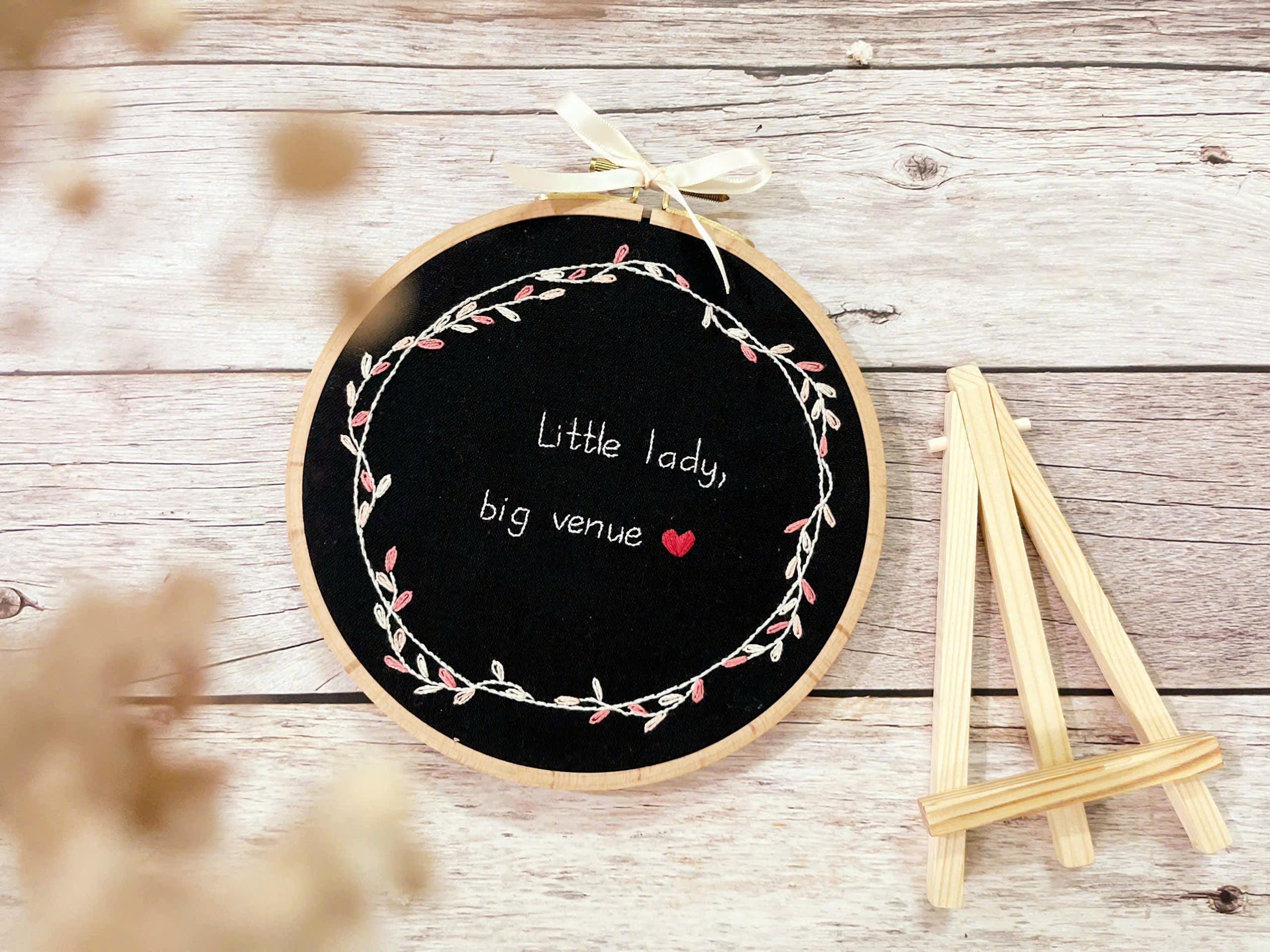 Embroidered Custom Text / Custom Embroidery Hoop Art / Hand Embroidered ...