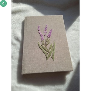 Custom Hand Embroidered Notebook, Handmade Fabric Notebook, Custom diary, Daisy Notebook, Fabric Hard Cover Journal, Personalized Notebook