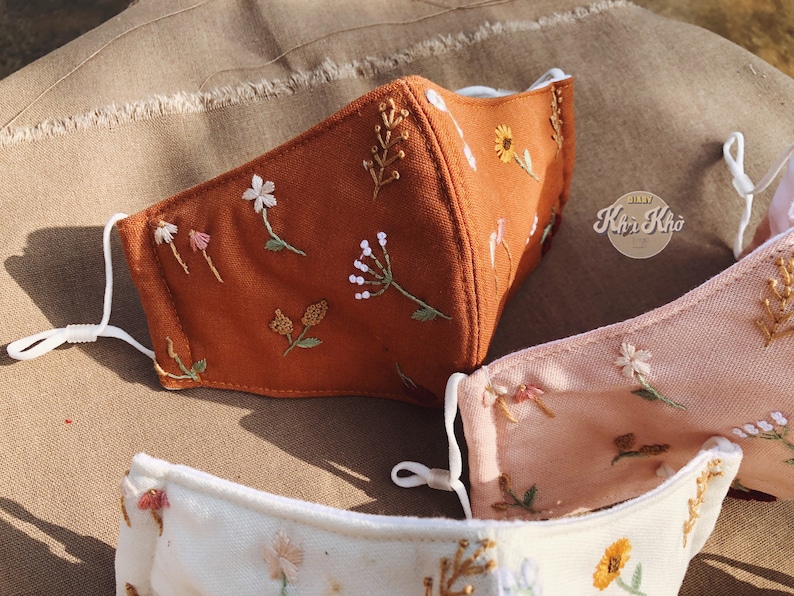 Garden Hand Embroidered Mask