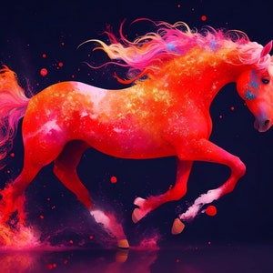 Stunning Horse Painting Wall Art for Interiors Downloadable - Etsy