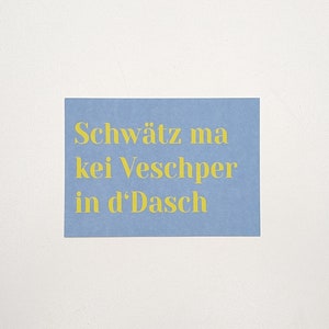 Grußkarte mit alemannischem Spruch