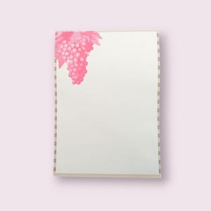 Wein Trauben  Notizblock DinA6 mit 50 Blatt Recyclingpapier