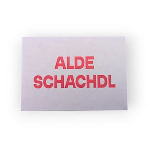 Postkarte alde Schachdl alemannisch