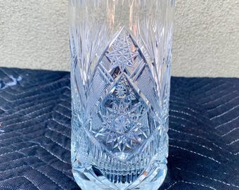 Waterford Lismore Crystal Biscuit Barrel Vase 6”H x 5” Dia. (MISSING LID)