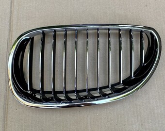 2004-10 BMW 5 Series E60 Left Driver Side (LH) Grille Piece (Chrome/Black) — NEW