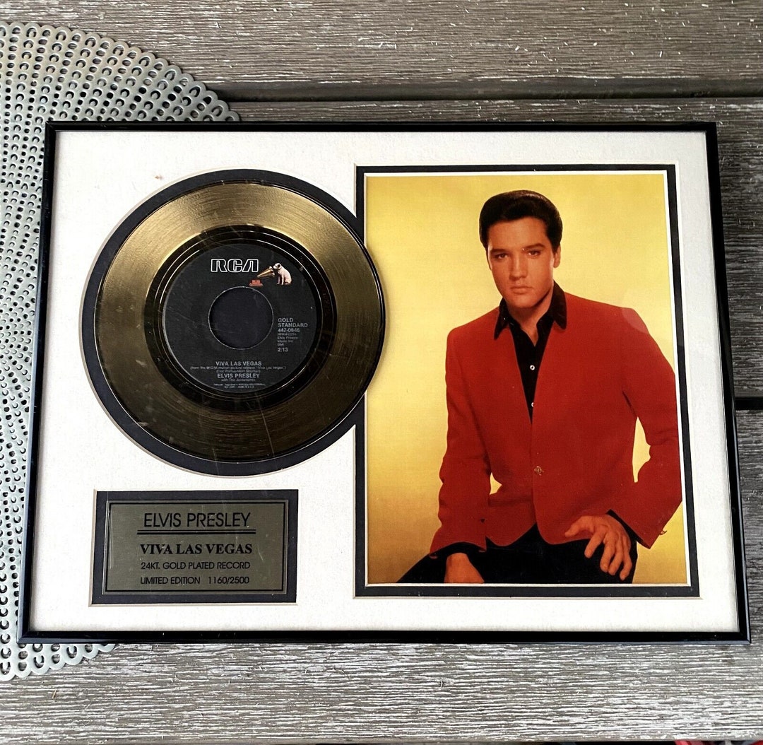 Vintage Elvis Presley ‘viva Las Vegas’ 24KT Gold Plated Record ...