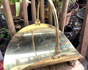 VTG Englisch Regency Messing Holzhalter für Kamin