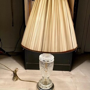 Crystal Glass Table Lamp 21” Tall