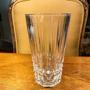 Vintage Val St. Lambert “S” Crystal Glass Cup 8” Tall