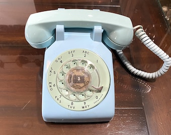 Vintage Western Electric Bell System Model 500 Blue Rotary Telephone