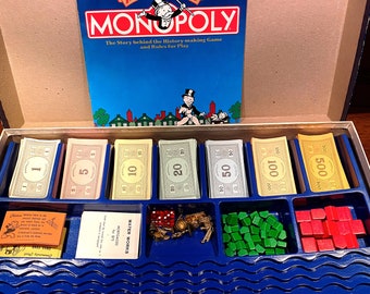 Vtg Parker Bros. Monopoly Deluxe Board Game Anniversary Edition