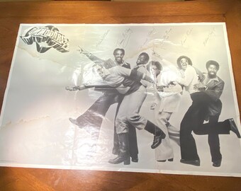 Vintage Signed Poster Of The Commodores 24”x36”