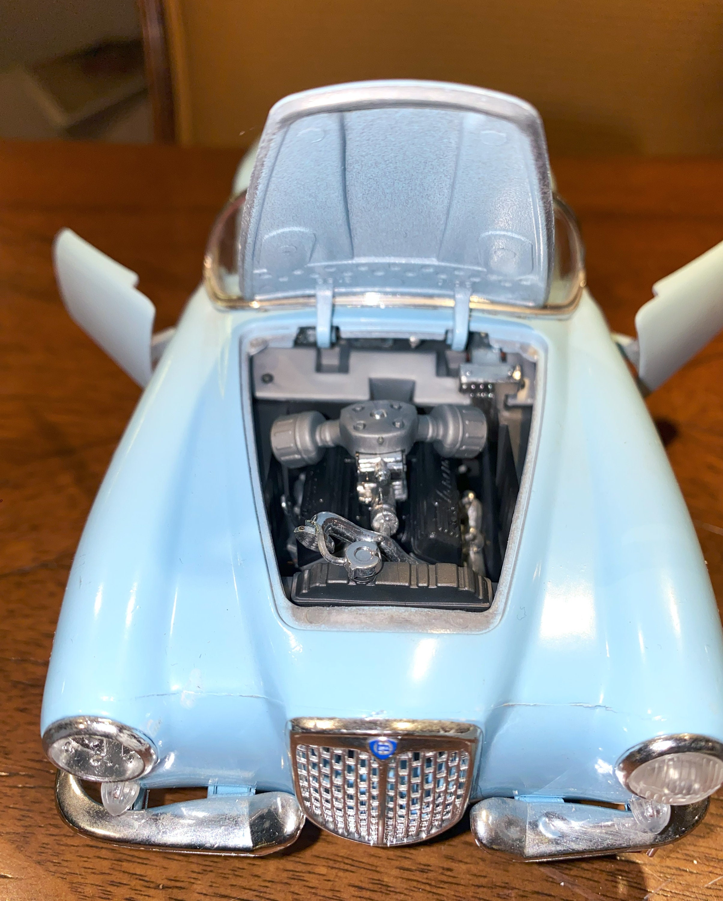 Bburago Lancia Aurelia B24 Spider 1955 Baby Blue Model Car 1/18