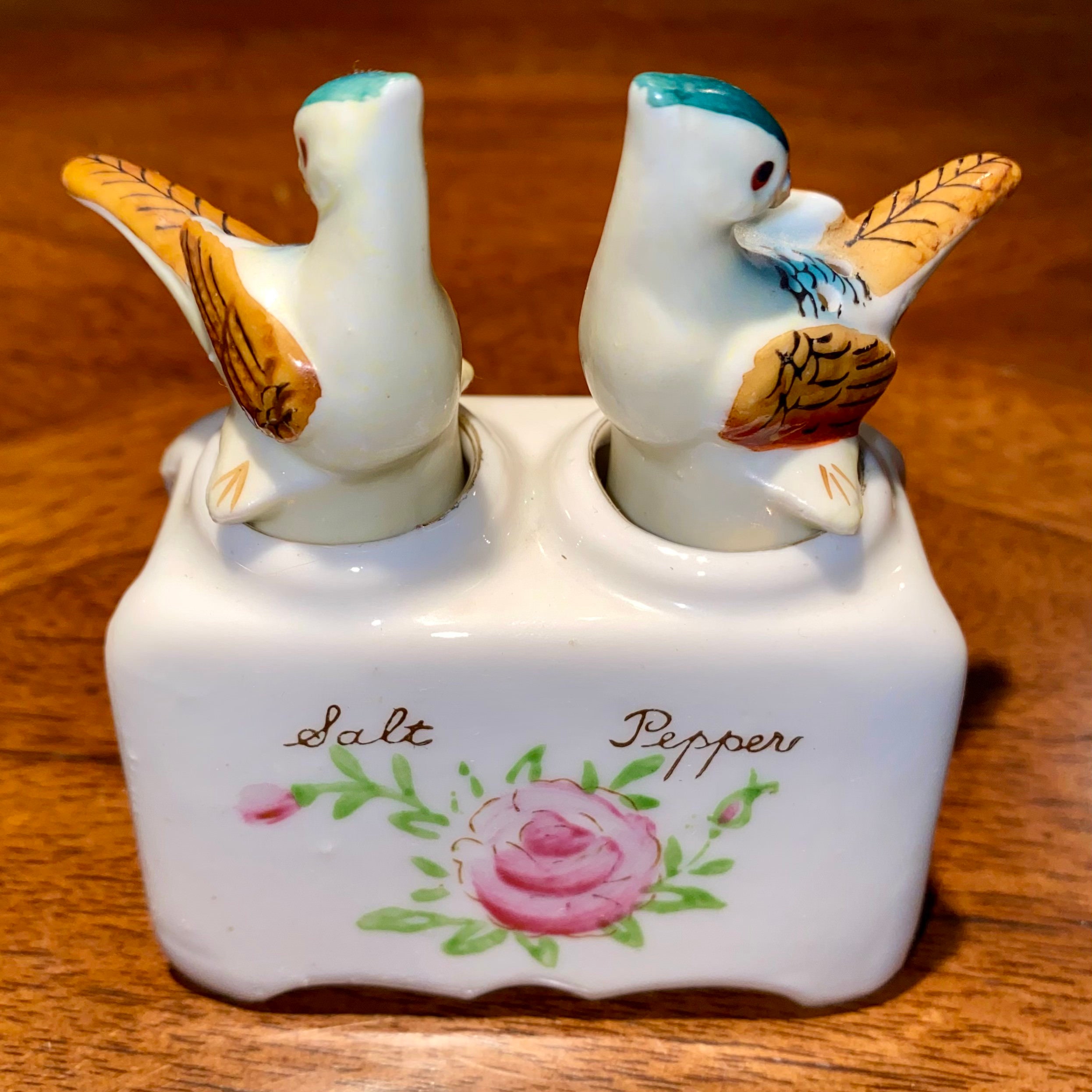 Vtg '50s Nodders Pheasants Salt & Pepper Shakers China Denver CO