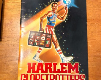 Programme de la tournée mondiale du 60e anniversaire de basket-ball des Harlem Globetrotters VTG 1986